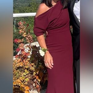 Burgundy dress   Size 4 off the shoulder fit and flare